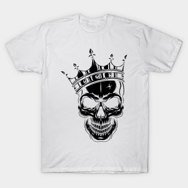 Skull in Crown T-Shirt by Seedsplash